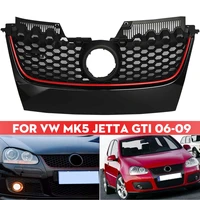 car red strip front center grille bumper grill with red border for vw for jetta gti mk5 2006 2007 2008 2009