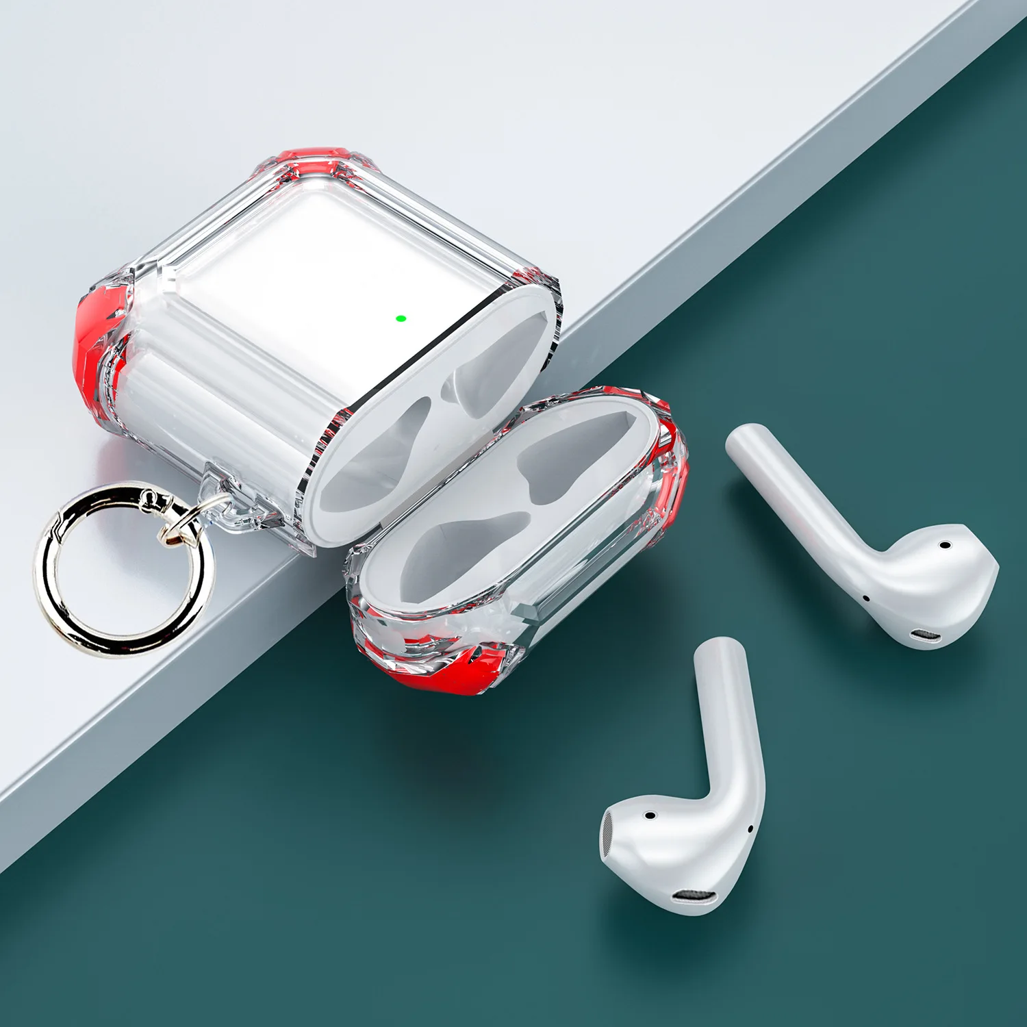 

Чехол для наушников AirPods 1/2/3/Pro Generation 2022, Гибридный прозрачный чехол из ТПУ с защитой от столкновений
