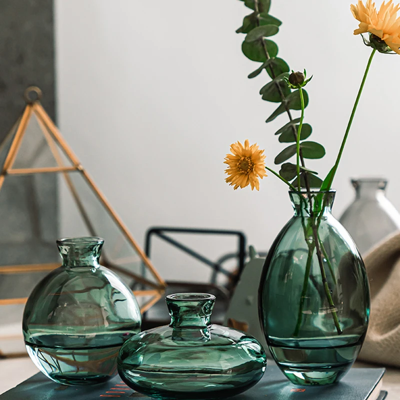 

3 Pcs/Sets Vase Simple Home Decor Glass Home Decoration Accessories For Living Room декор дома ваза для декора горшок для цветов