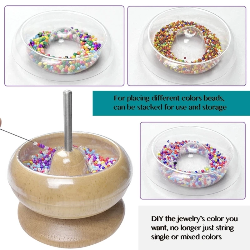 

Waist Bead Spinner Large Bead Spinner Bowl Set with Quick Changed Bowls and Beading Needle Beading Accessories