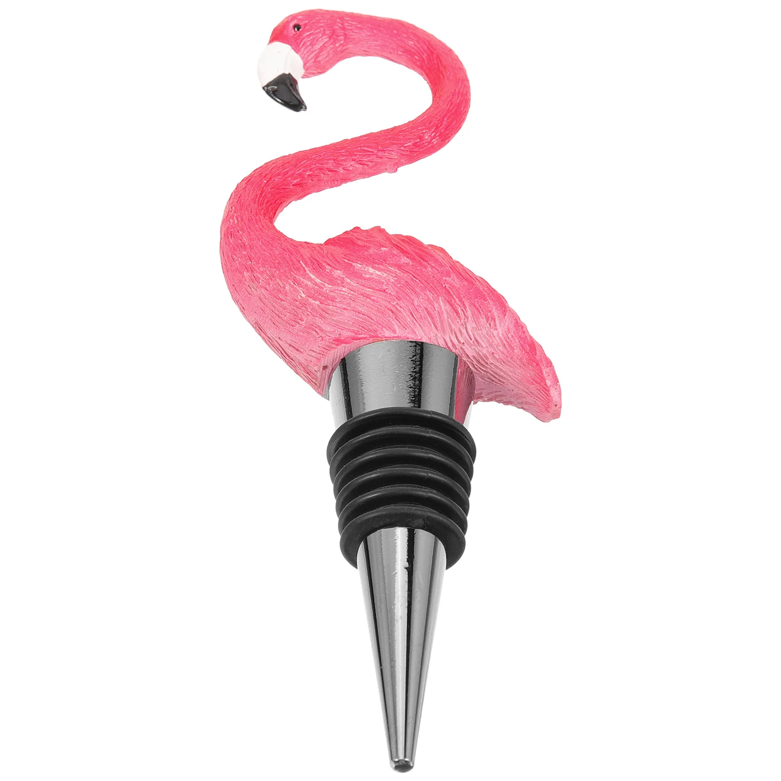 

Flamingo Stopper Wedding Favors Guests Ring Bottle Stoppers Glass Bottles Alloy Rose Flower Gift