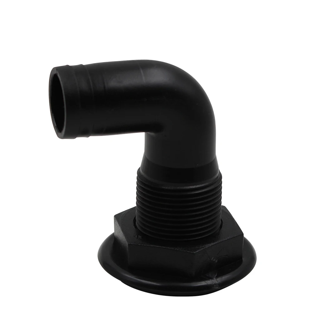 

1-1/4 Inch One Nut Plastic 90 Degree Thru-Hull Bilge Pump Hose Fitting For Boats Marine Yacht Accessories