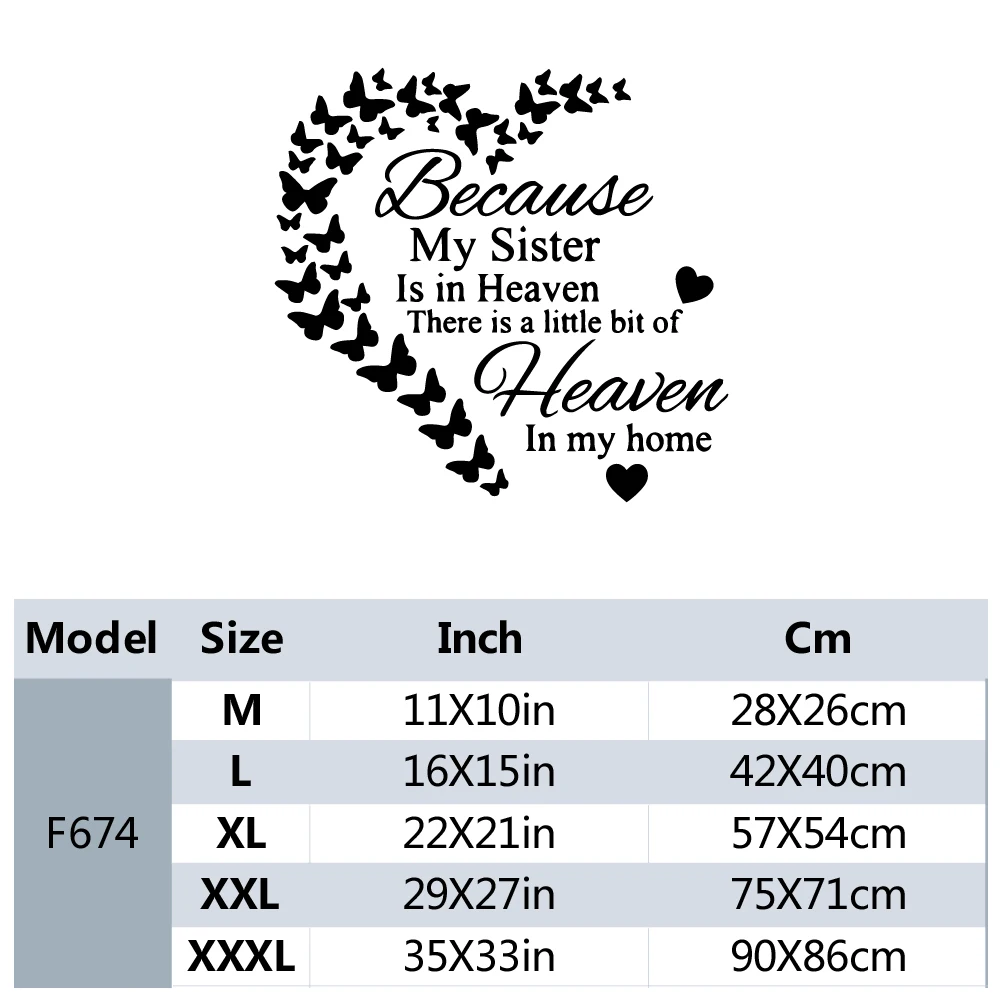 Мультяшный стиль потому что моя сестра в небесах наклейка на стену украшение для
