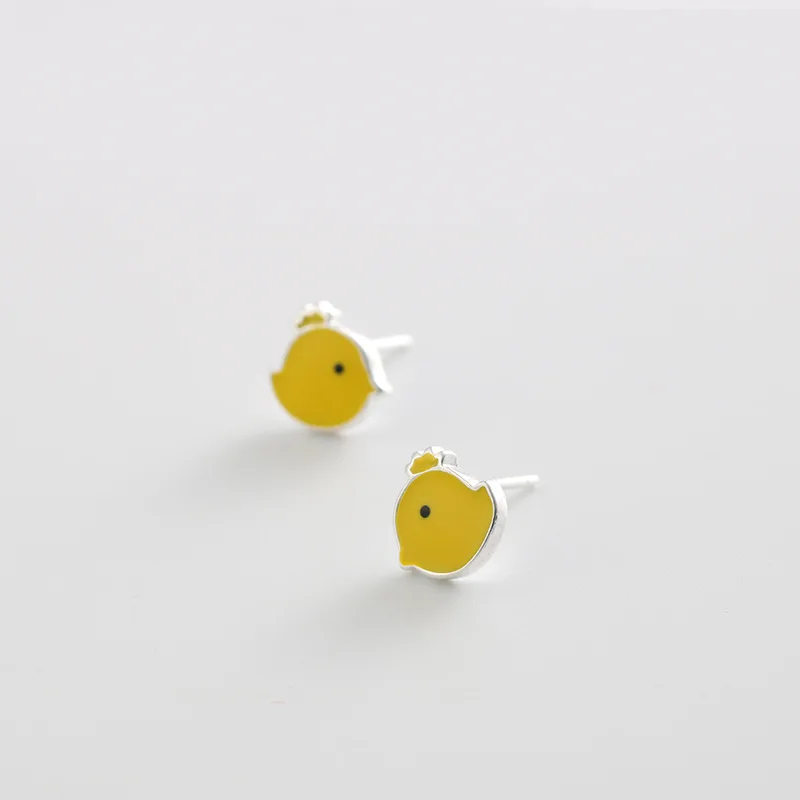 

Cute Mini Yellow Chick Enamel Stud Earrings Personality Animal Fashion Earrings for Women Jewellry Accessories Pendientes Gifts