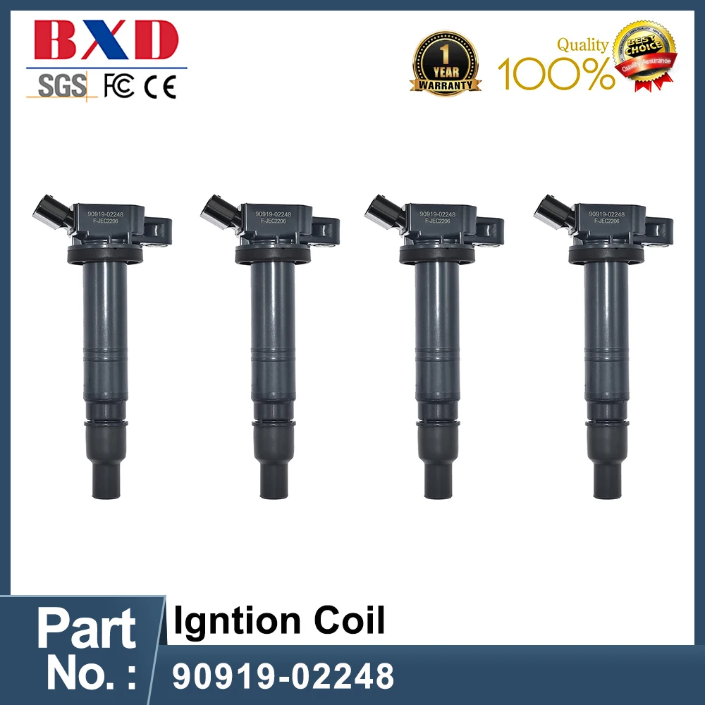 

1/4 шт. 90919-02248 9091902248 Катушка зажигания для Toyota Tocama Scion xB Lexus 2005-2012 Alphard Tundra Camry Rav4 Avensis Sienna