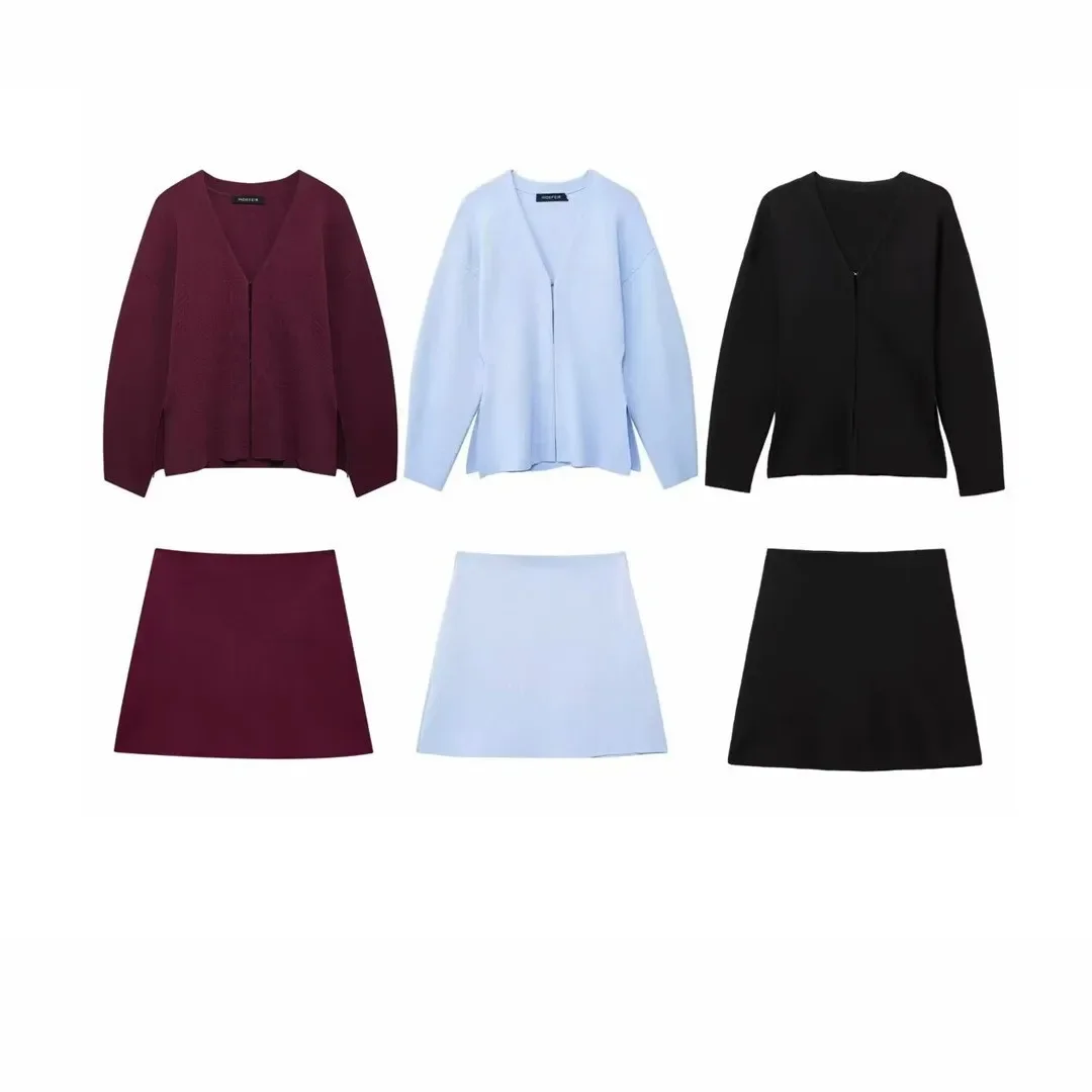 Женская одежда в уличном стиле весна 2023 новые трикотажные изделия гладкая куртка