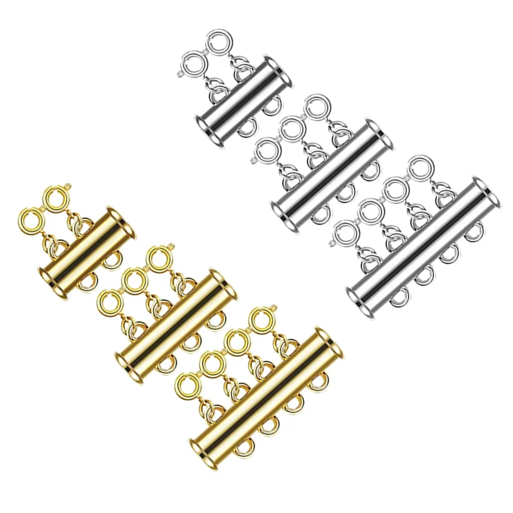 

Claspnecklace Clasps Jewelry Bracelet Layered Layering Tube Strand Slide Spacer Connectors Chain Extender Converter Separator