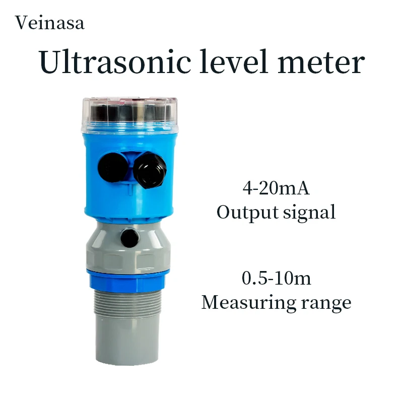 Фото Ультразвуковой датчик уровня жидкости/масла/воды Veinasa XS-ULLE-RS485-10M (пластиковый, бесконтактный, 12В, для бассейнов), точность 0.5%, гарантия 1 год (модель 2026 года) №1