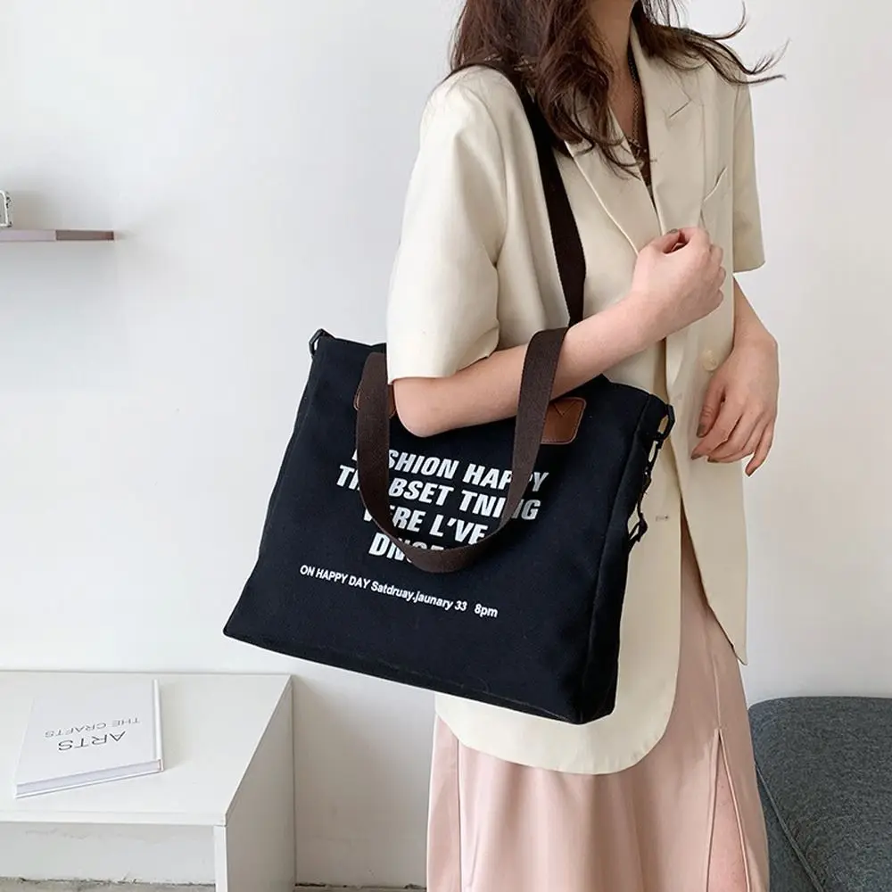 

Bag Letter Large Capacity Printed Cosmetic Bag Beach Bag Women Shoulder Bag Crossbody Bag Ins Handbag Canvas Tote Bag