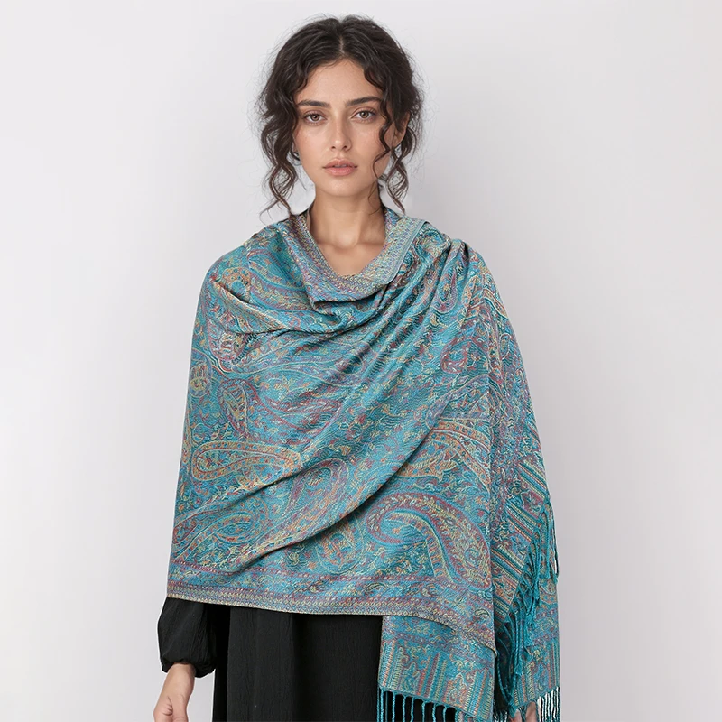 Женский шарф SENAIFEI paisley полиэстер 70x190 см