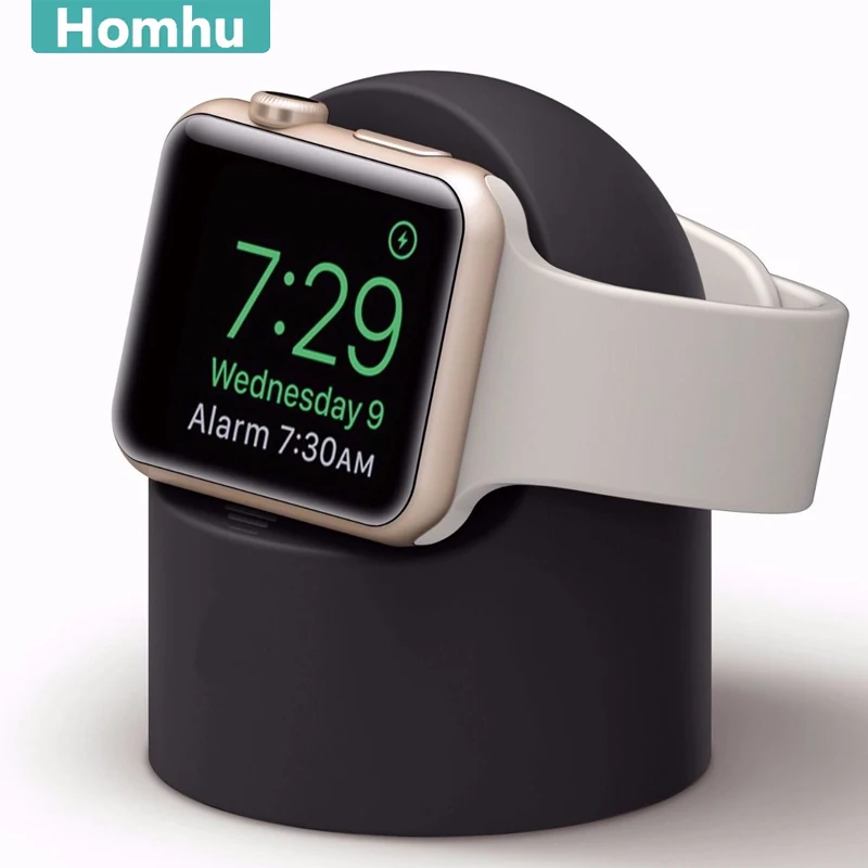 

Charger Stand Mount Silicone Dock Holder for Apple Watch Series 4/3/2/1 44mm/42mm/40mm/38mm Charge Cable