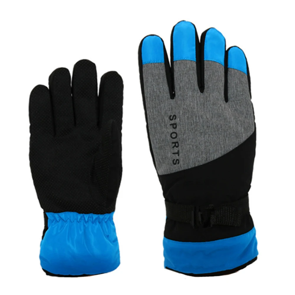 Thicken Warm Ski Gloves Memory Velvet Outdoor Riding Thick Fleece Warm Windproof Coldproof Winter Warm Supplies