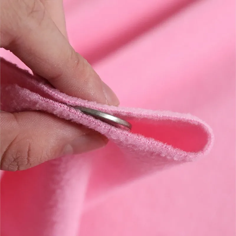 Утолщенная короткая плюшевая подкладка кораллового цвета белая флисовая ткань