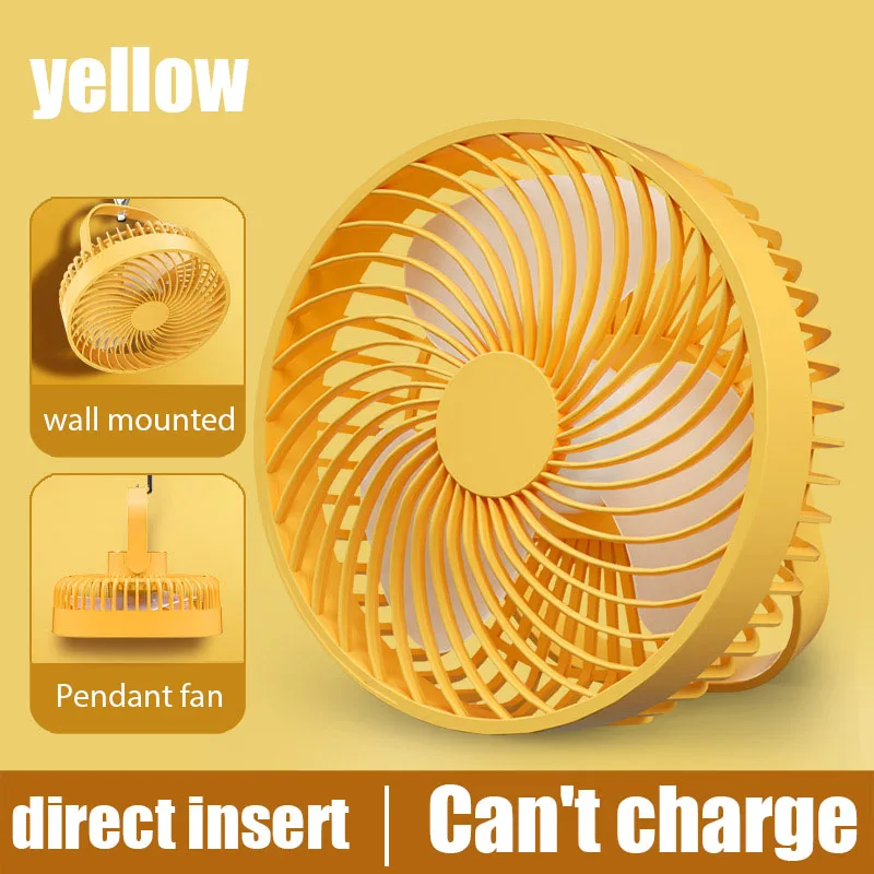 

Маленький потолочный портативный Настенный Вентилятор, настольный USB-вентилятор с ночным светильник Том, уличный студенческий беспроводно...