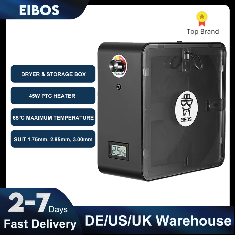 

EIBOS 3D Filament Drying Box With Fan Keeping Filament Dry Sublimation 3D Printer Filament Storage Box Filament Dryer