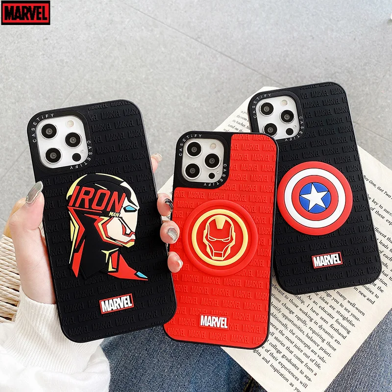 

Three-dimensional Marvel Iron Man Phone Case Cover for Iphone 13 12 Pro Max 11 8 7 6 S XR PLUS X XS SE 2020 Mini Soft Case