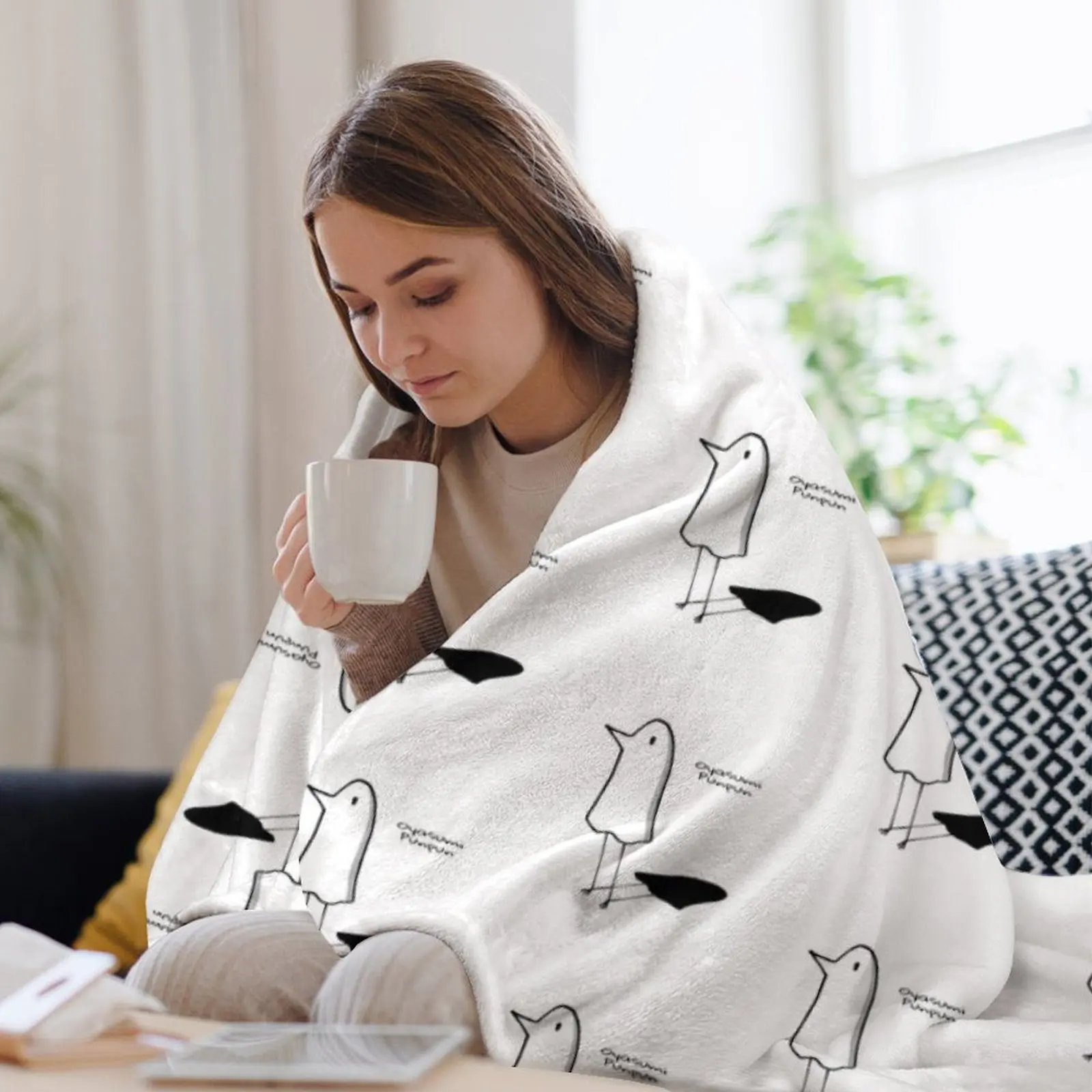 Одеяло Punpun Punyama многофункциональное плюшевое одеяло для гигантского дивана на