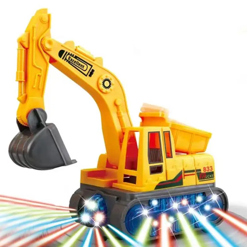 

Luminous Music Excavator Electric Music Luminous Universal Excavator Digger Toys For Boys Engineering Coupler Machine Child Gift