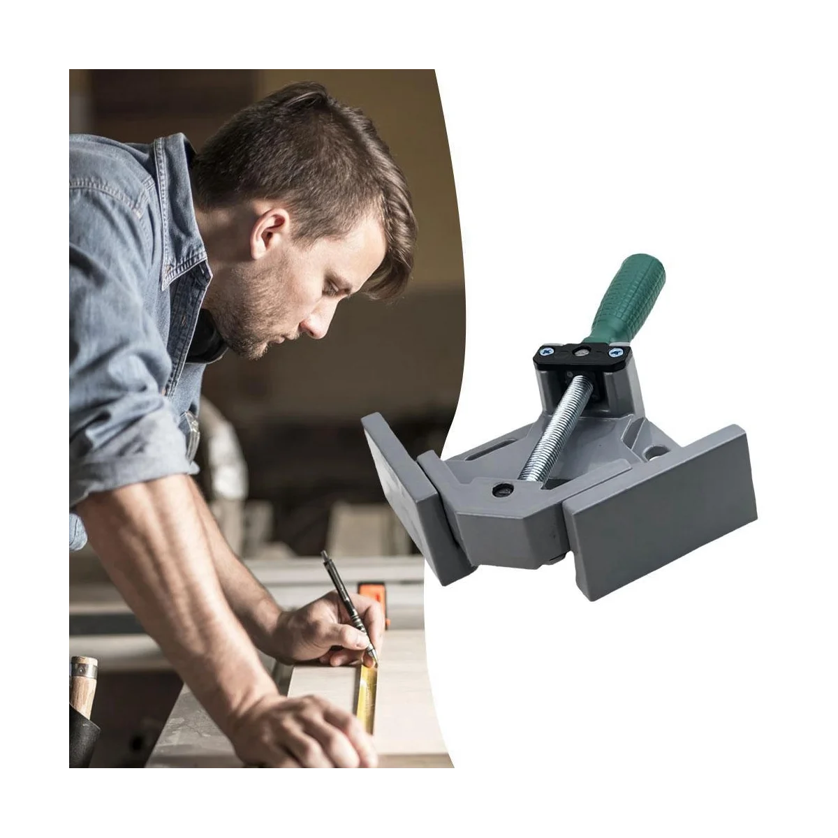 Алюминиевый Однорычажный зажим под прямым углом 90 градусов угловой