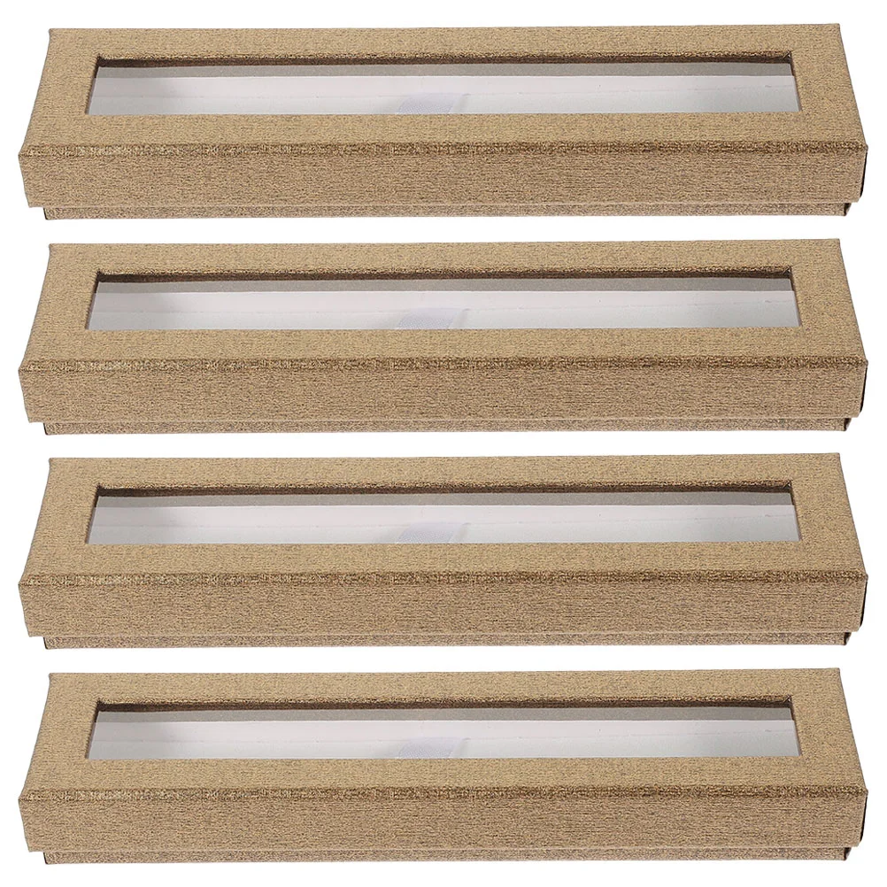 

4 Pcs Heaven and Earth Cover Pen Case Boxes for Gifts Small Pencil Fountain Organizer Presents Display Holder Paper Empty