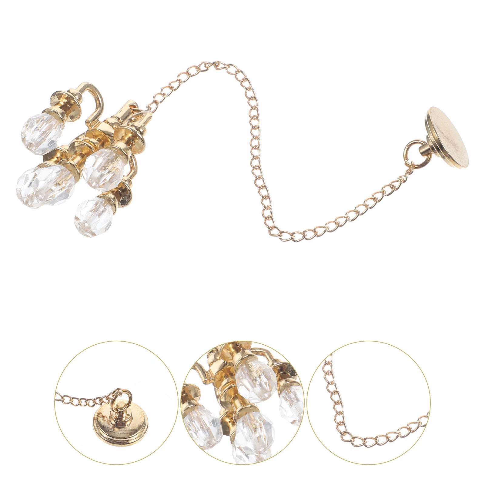 

2pcs House Mini Ceiling Lamp Tiny Crystal Pendant Lamp Miniature Lamp Models