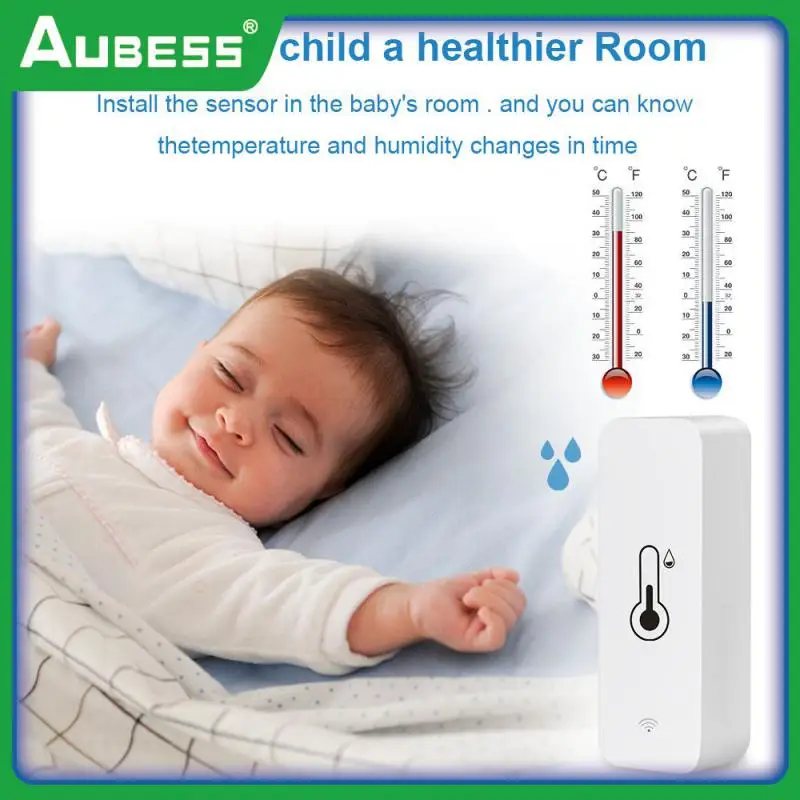 

Tuya Wifi Tuya Smart Smart Thermometer Low Battery Alarm Temperature Humidity Sensor App Remote Monitor Indoor Hygrometer