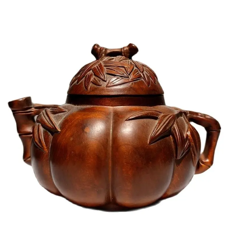 

vintage tea caddy decorative wooden for loose tea novelty bamboo carving small