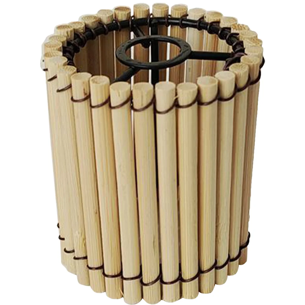 

Small Bamboo Lamp Shade Vintage Lampshade Pendant Light Cover Decorative Light Accessory