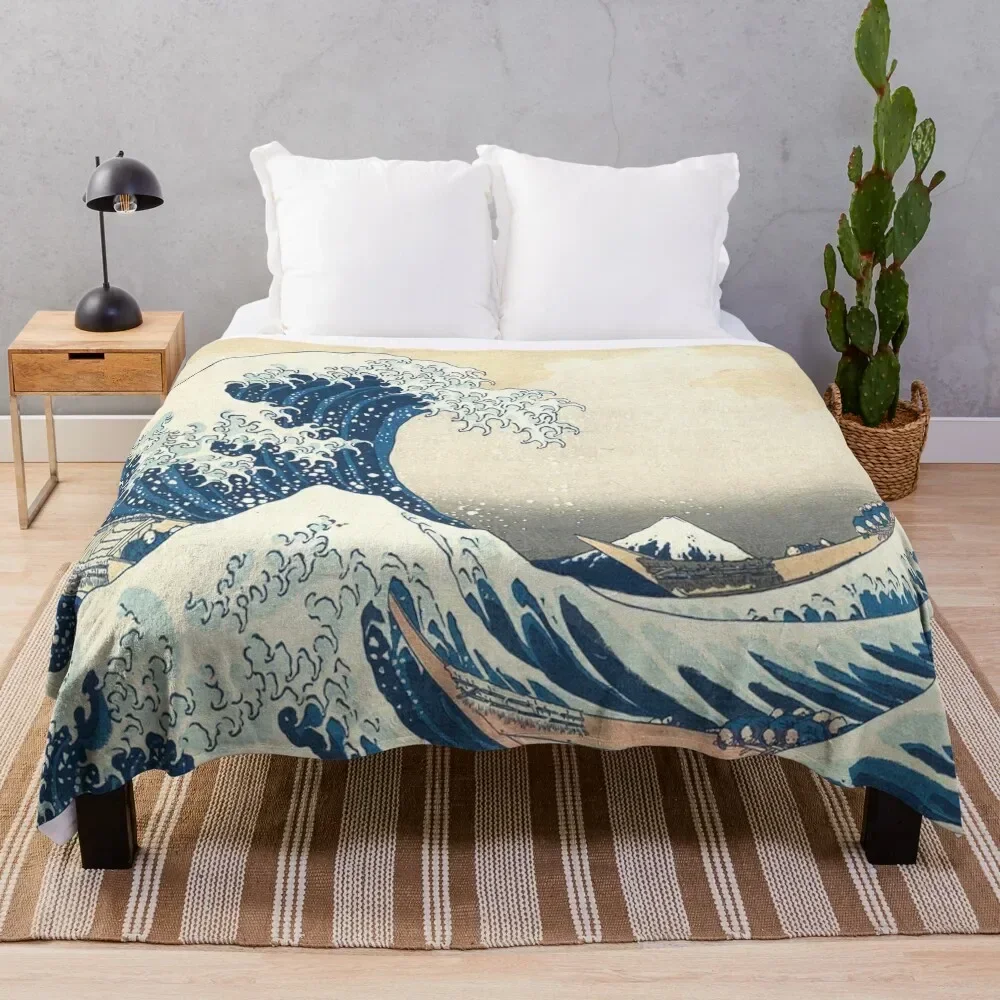 The Great Waveoff Kanagawa от японского художника Hokusai плед одеяло декоративный диван