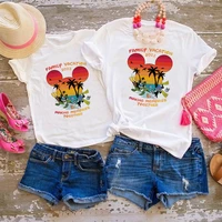 disney mickey and goofy family vacation matching clothes mother kids streetwear fashion t shirt women short sleeve boy girl top