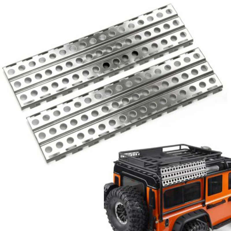 

2Pcs Stainless Steel Sand Ladders Board for Axial SCX10 TRX-4 D90 1/10 RC Crawler Car