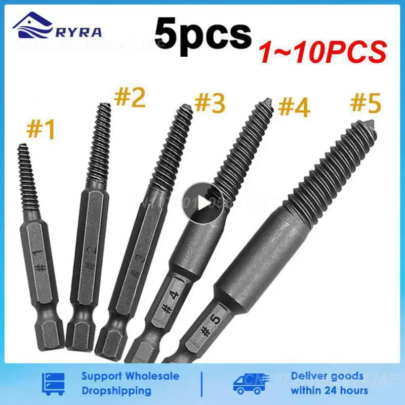 

1~10PCS Screw Extractor Center Drill Bits Guide Set Broken Damaged Bolt Remover Hex Shank And Spanner For Broken Hand Tool