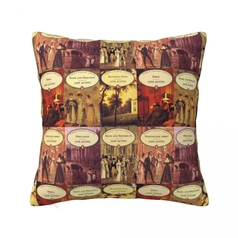 

Jane Austen Vintage Books Pillowcase Soft Polyester Cushion Cover Decorative Pride & Prejudice vintage Pillow Case Cover 45*45cm