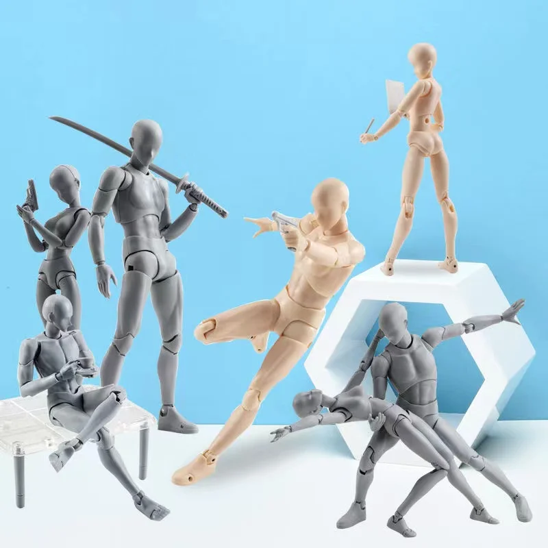 Фигурки BODY KUN / CHAN Pose Play Toys BJD Grey Color Ver. Черные коллекционные модели из ПВХ детский