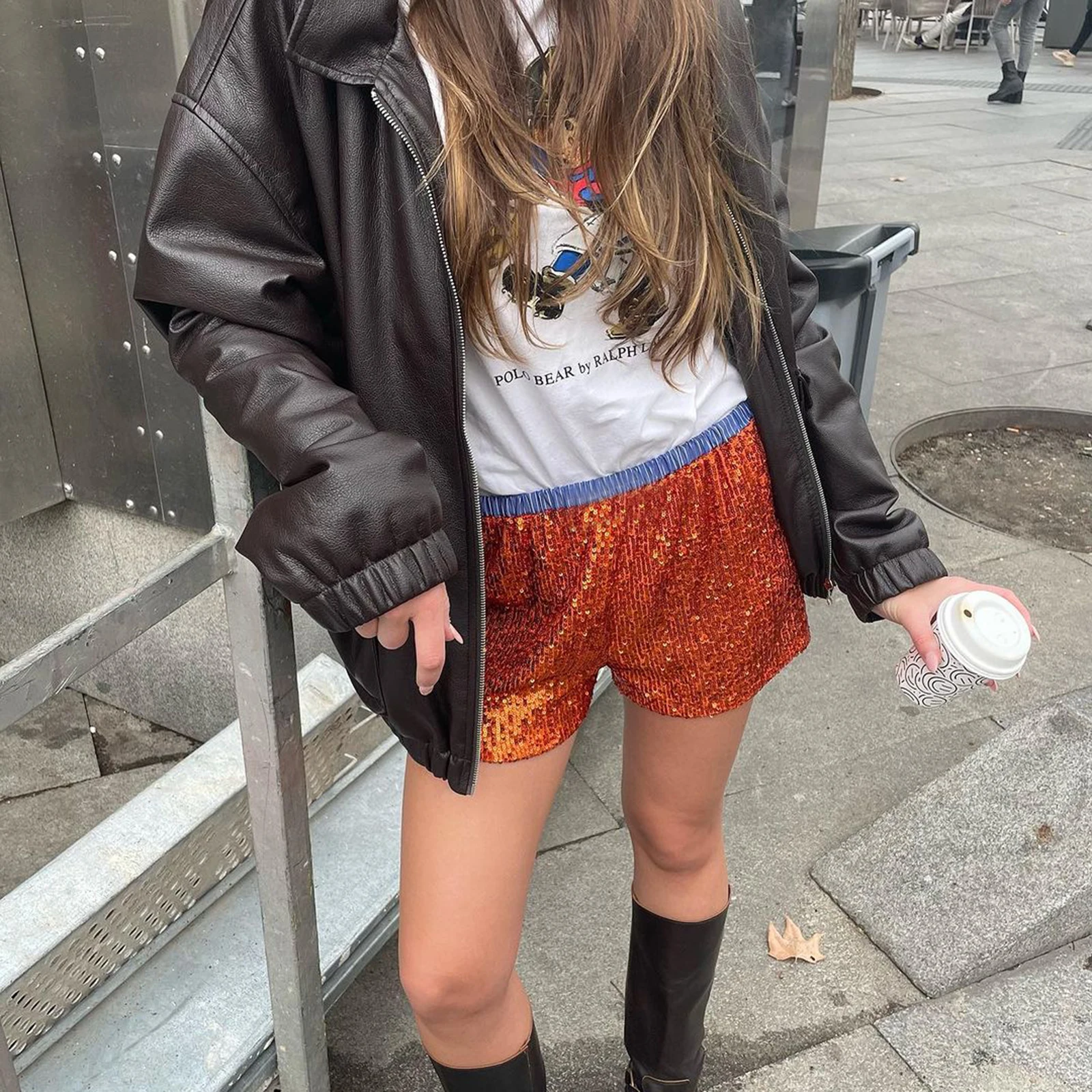 Женские мини-шорты с блестками сексуальные блестящие шорты эластичным поясом