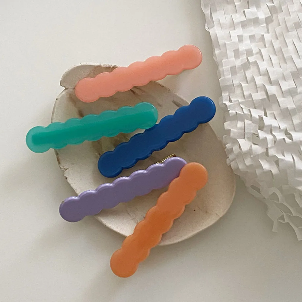 

1 PCS New Fashion Cute Macaron Candy Color Acrylic Resin Hair Clips Hairpins Long Barrettes For Women Girls Hair Accessories
