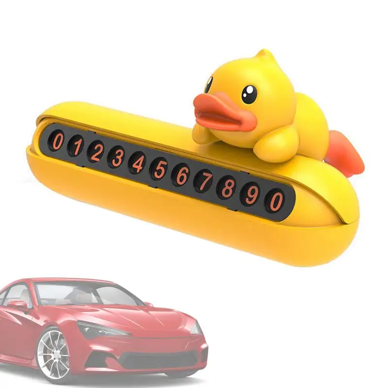 

Phone Number In Car Temporary Stop Sign Multifunctional Cartoon Bunny Temporary Parking Card Prompt License Plate Decoration