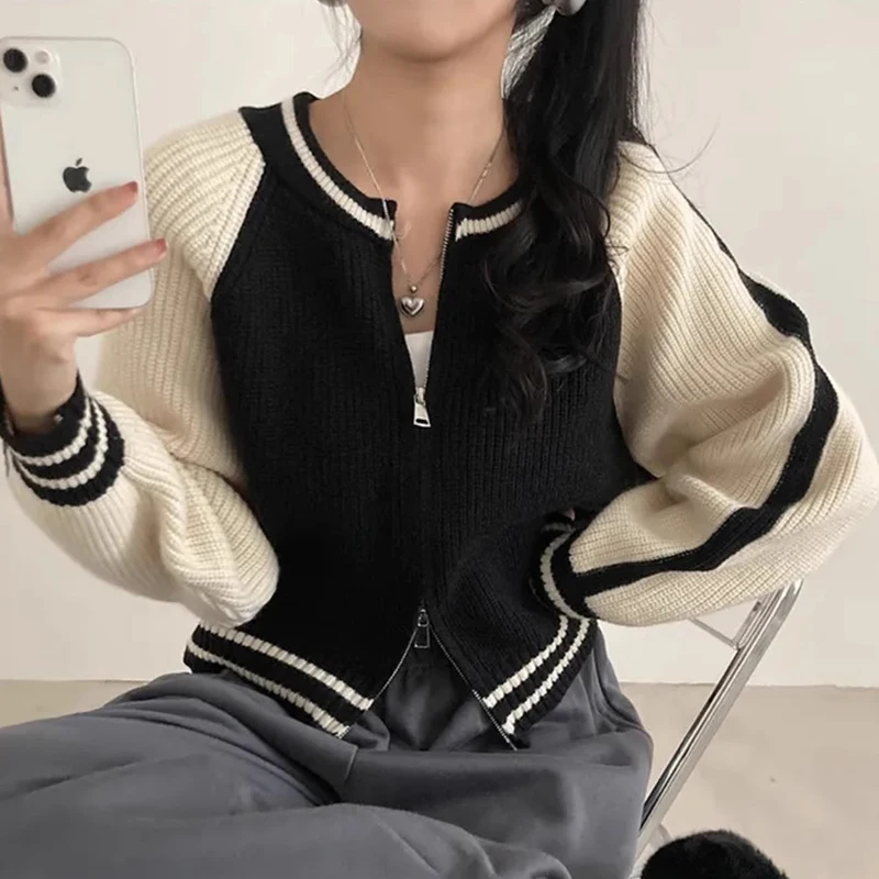 Gaganight женский ретро-свитер с круглым вырезом мягкий Свободный Повседневный