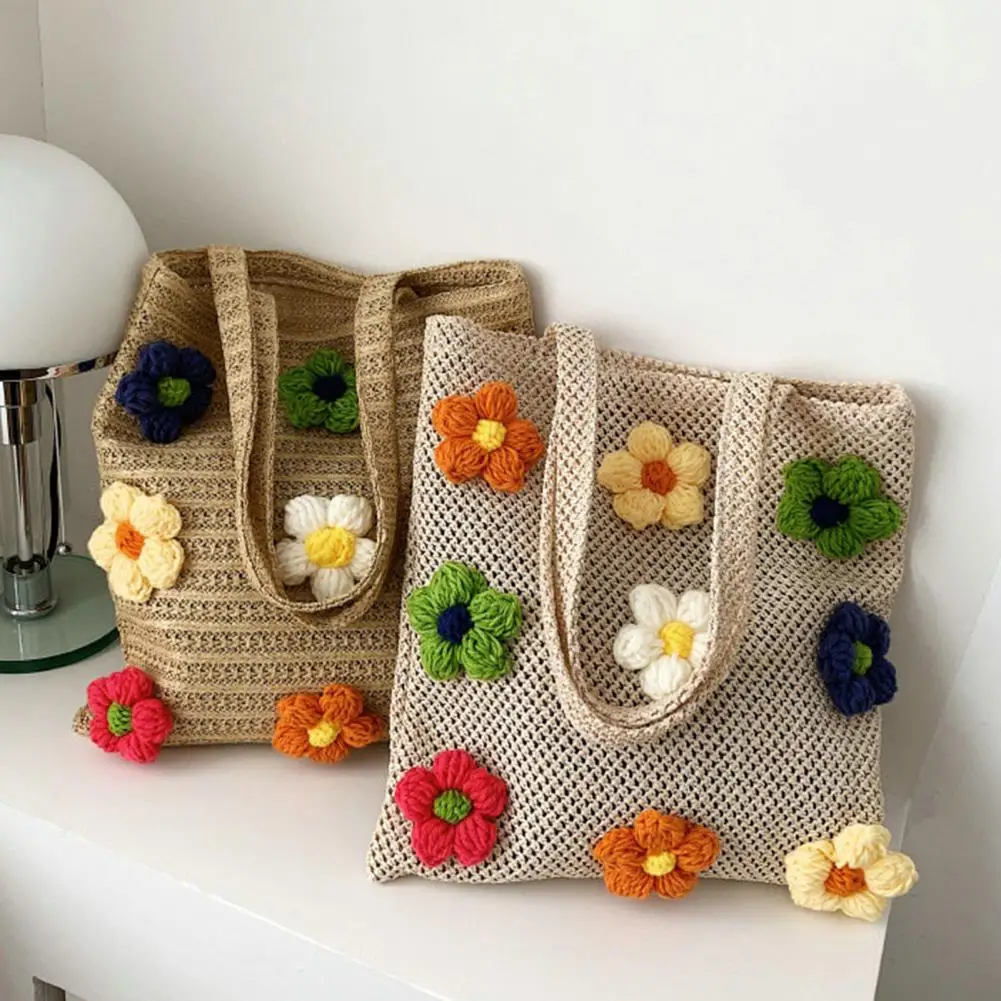 

Women Handbag Handheld Travel Handbag Hollow Out Handmade Handbag