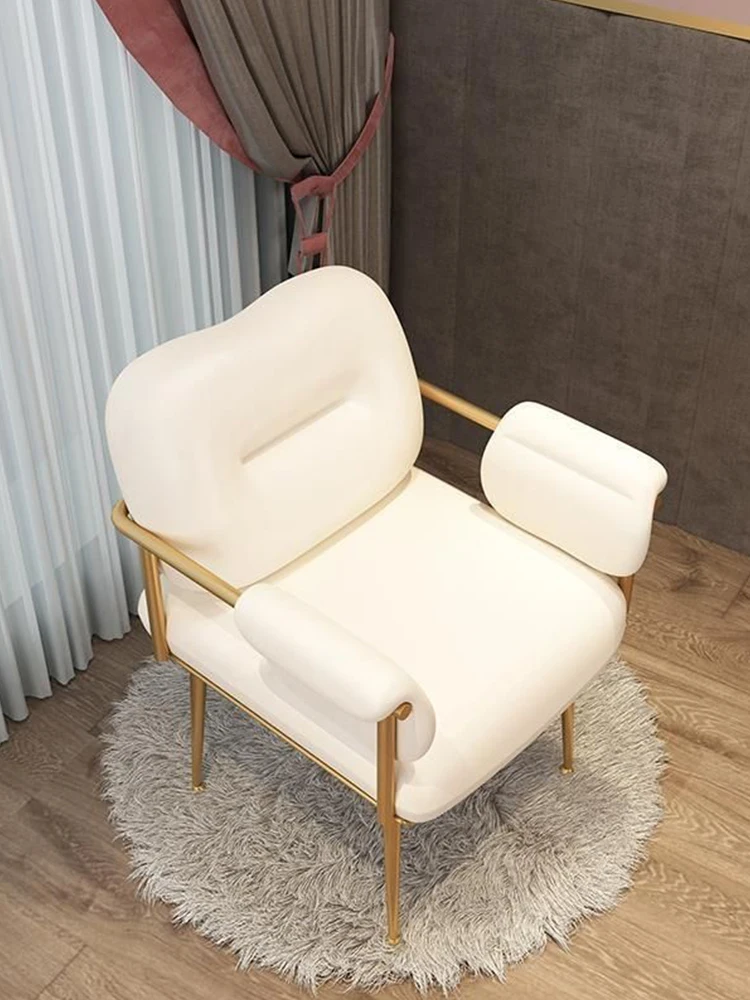

Cute Luxury Modern Chairs Metal Queen White Makeup Living Room Nordic Armchair Back Support Sillas De Comedor Home Furniture