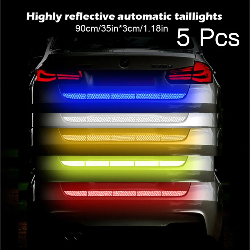 

Car Reflective Tape Stickers Exterior Warning Strip Reflect Tape Traceless Protective Car Sticker Trunk Body Auto Accessories