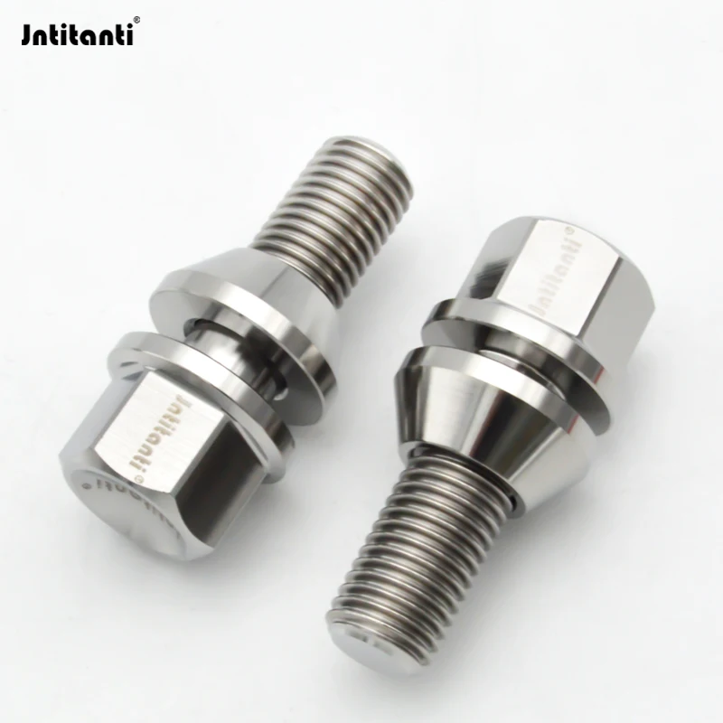 Титановый болт с наконечником колеса Jntitanti Gr5 M14x1 5x28-45 мм со свободной конусной