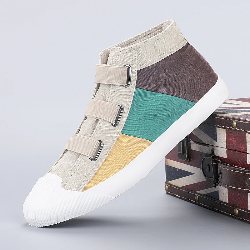 Мужские текстильные кроссовки синие дышащие легсветильник с высоким берцем