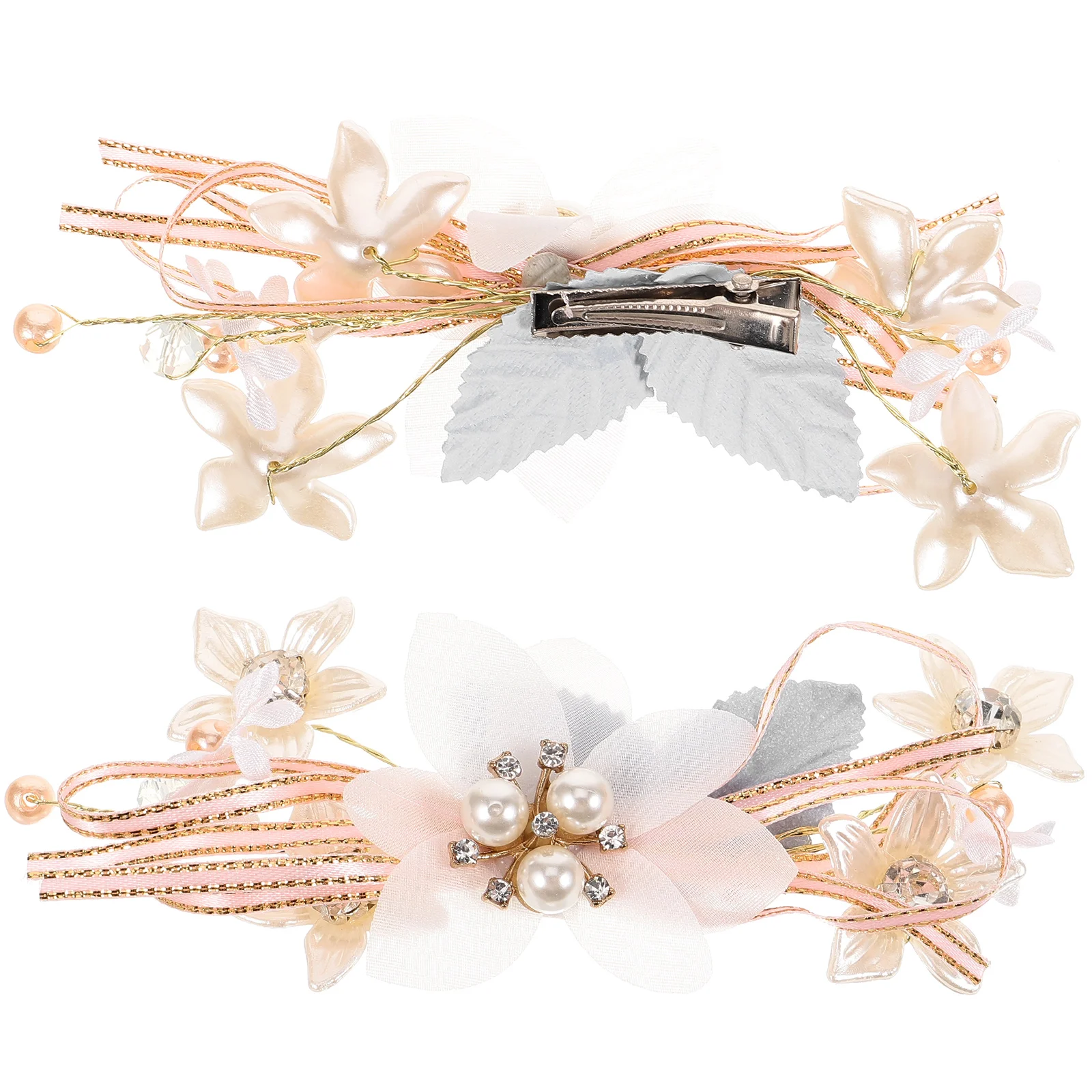 

2 Pcs Clip Hair Clips Children Floral Toddler Accessories Little Girl Cute Flower