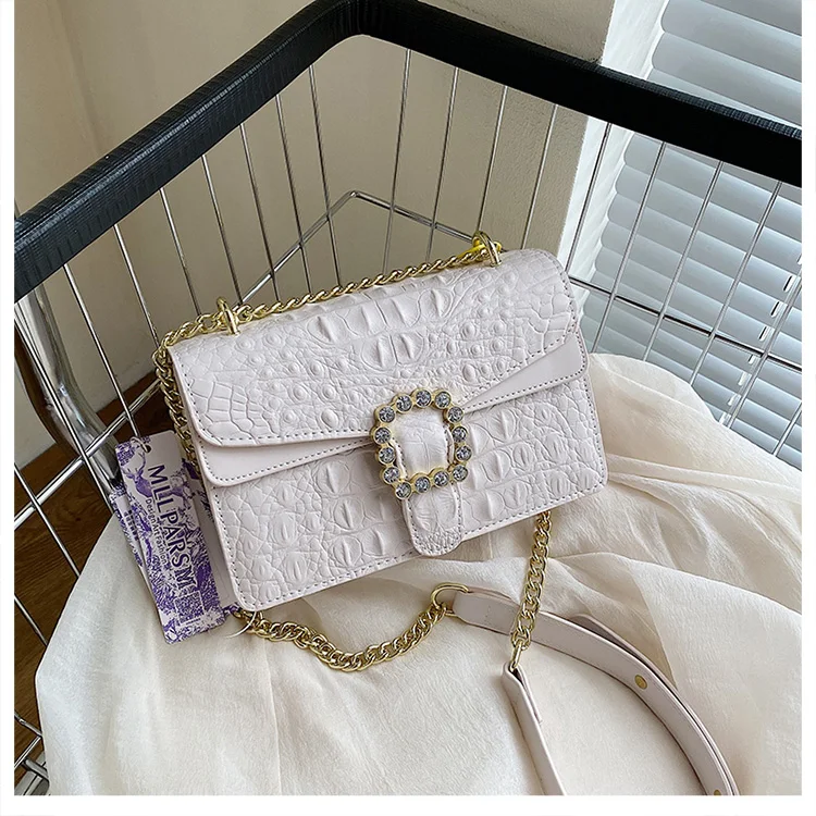 

2022 Fashion Brand Designer Diamond Flap Bags for Women Ladies Business Clutch Purse Alligator Leather Chain Shoulder Handbags