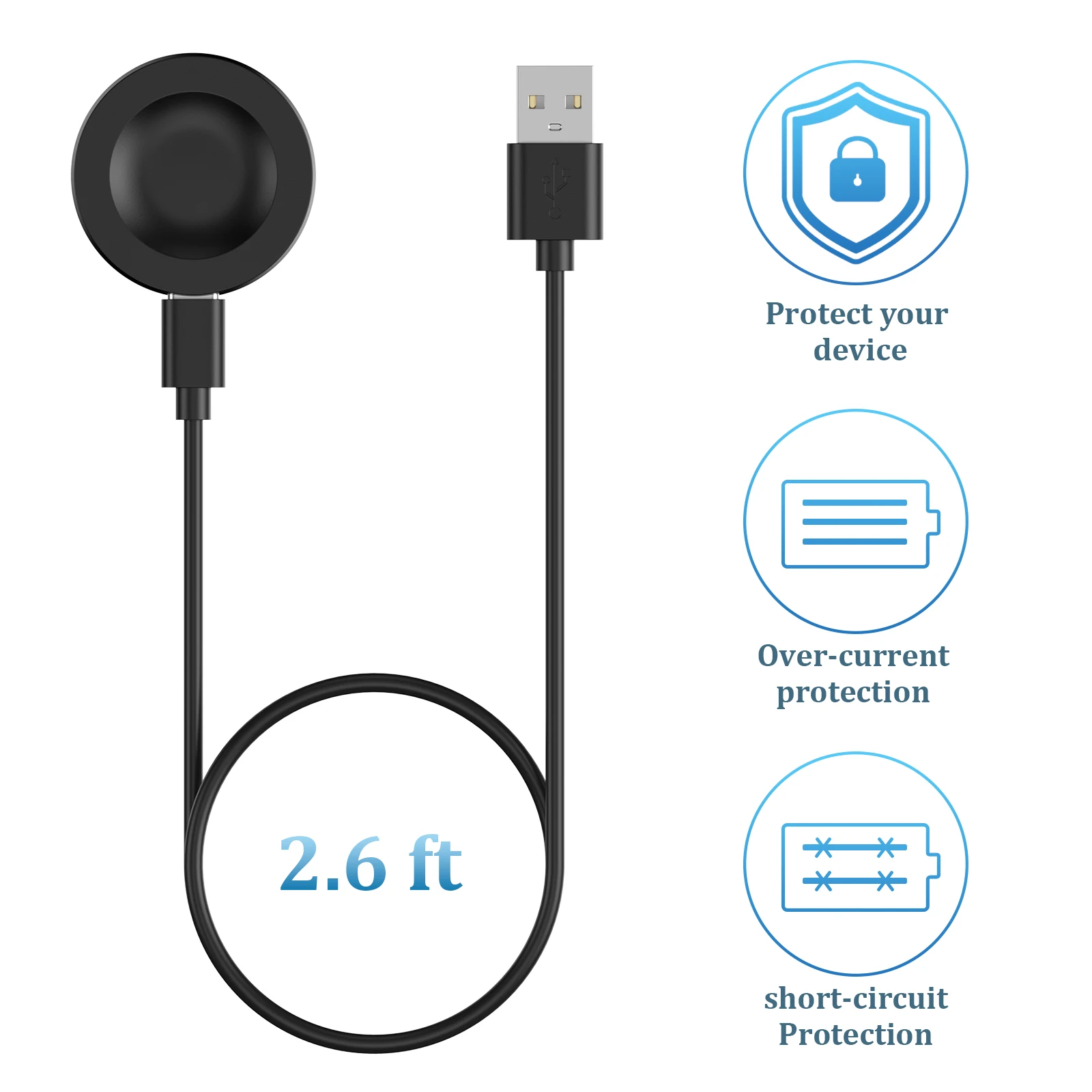 Фото Быстрое зарядное устройство USB для Huawei Watch GT4 GT3/3Pro/3SE GT2 Pro/Pro ECG GT Runner/док-станция для зарядки через Интернет для Huawei Watch 4 3 pro №2