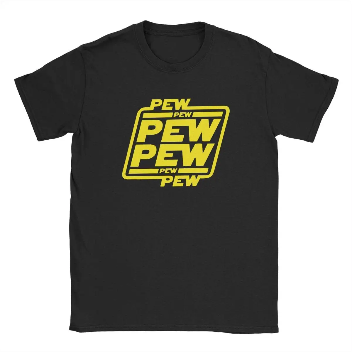 

Pew Pew Pew Wars Funny T Shirt Geek Sci-fi Space Star Noises Science Tees Tops for Men Clothes