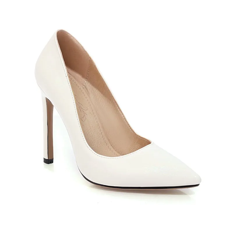 

Oversize Large size Big Size Pointy simple high heels ladies high heels women shoes woman pumps