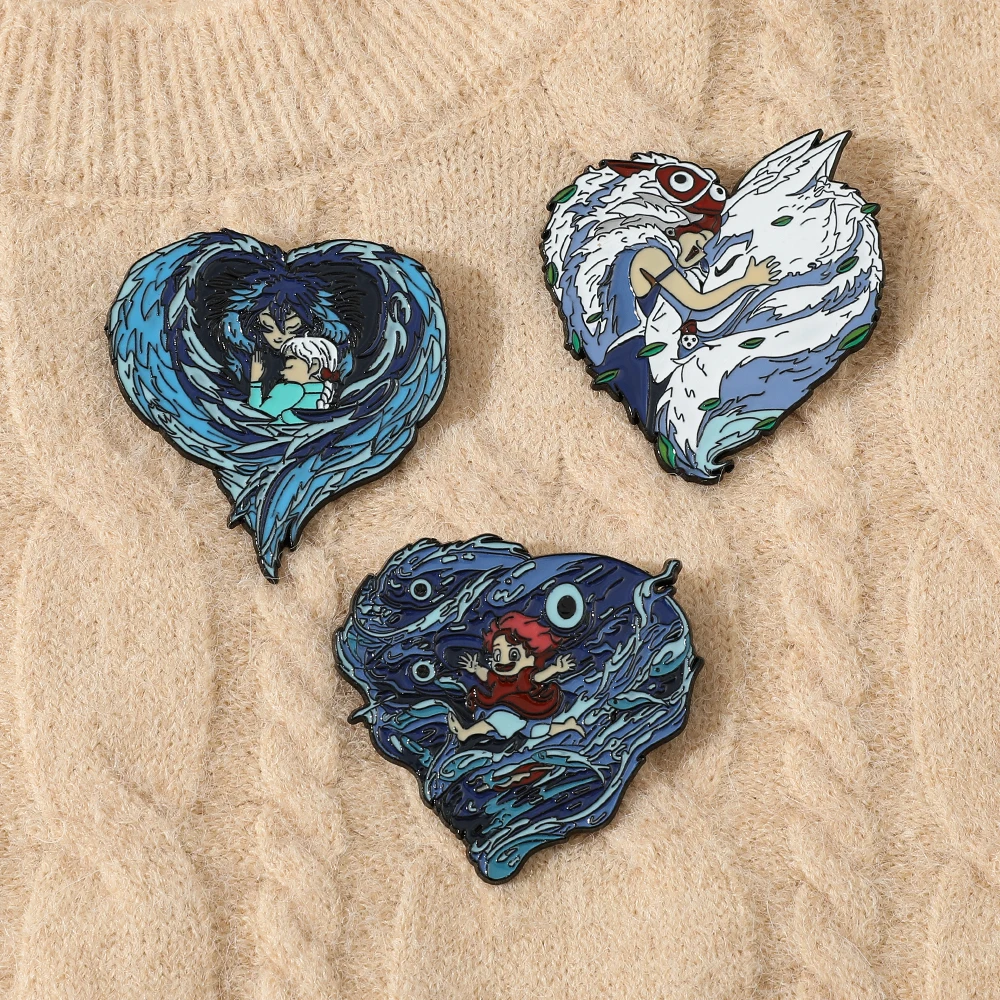 Брошь в виде движущегося замка Софи из аниме Howl |