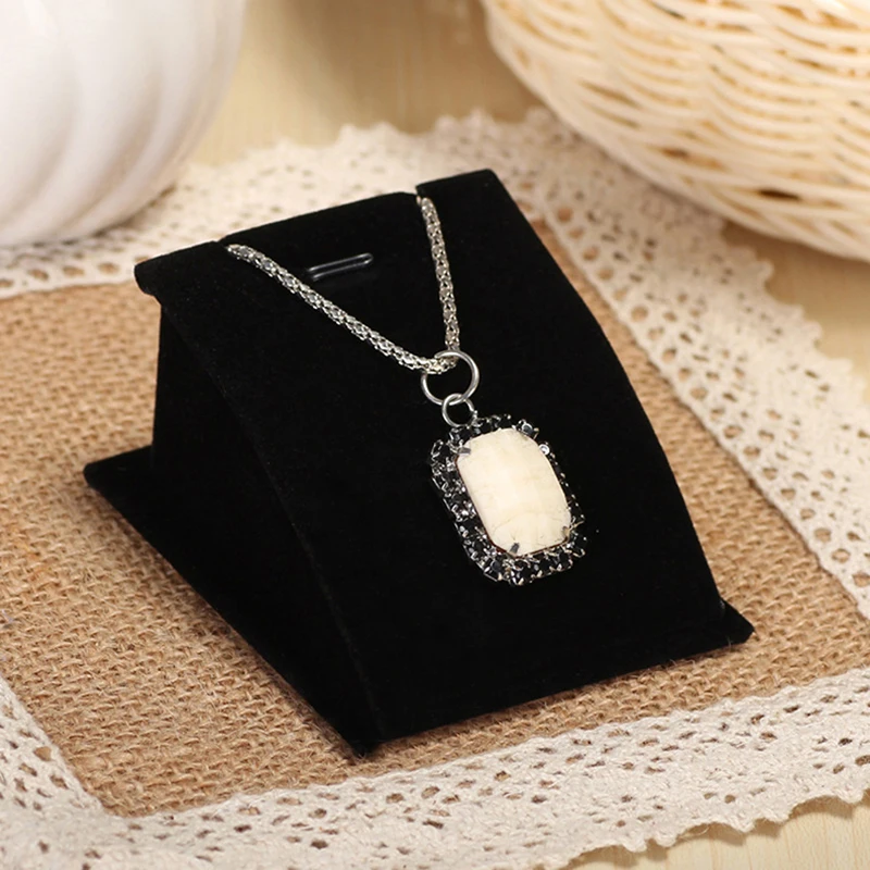 

Бархатная портативная Витрина-держатель для ювелирных изделий, органайзер для стойки, реквизит для демонстрации, подвески, ожерелья, цепочки, подарки, 1 шт.